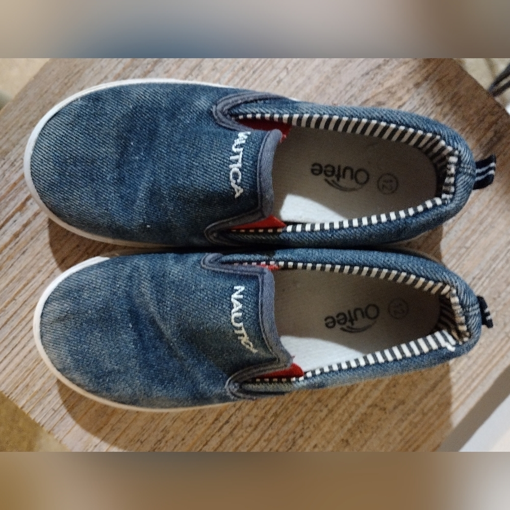 Nautica Denim Canvas Boys Shoes Size 12 - Picture 4 of 5